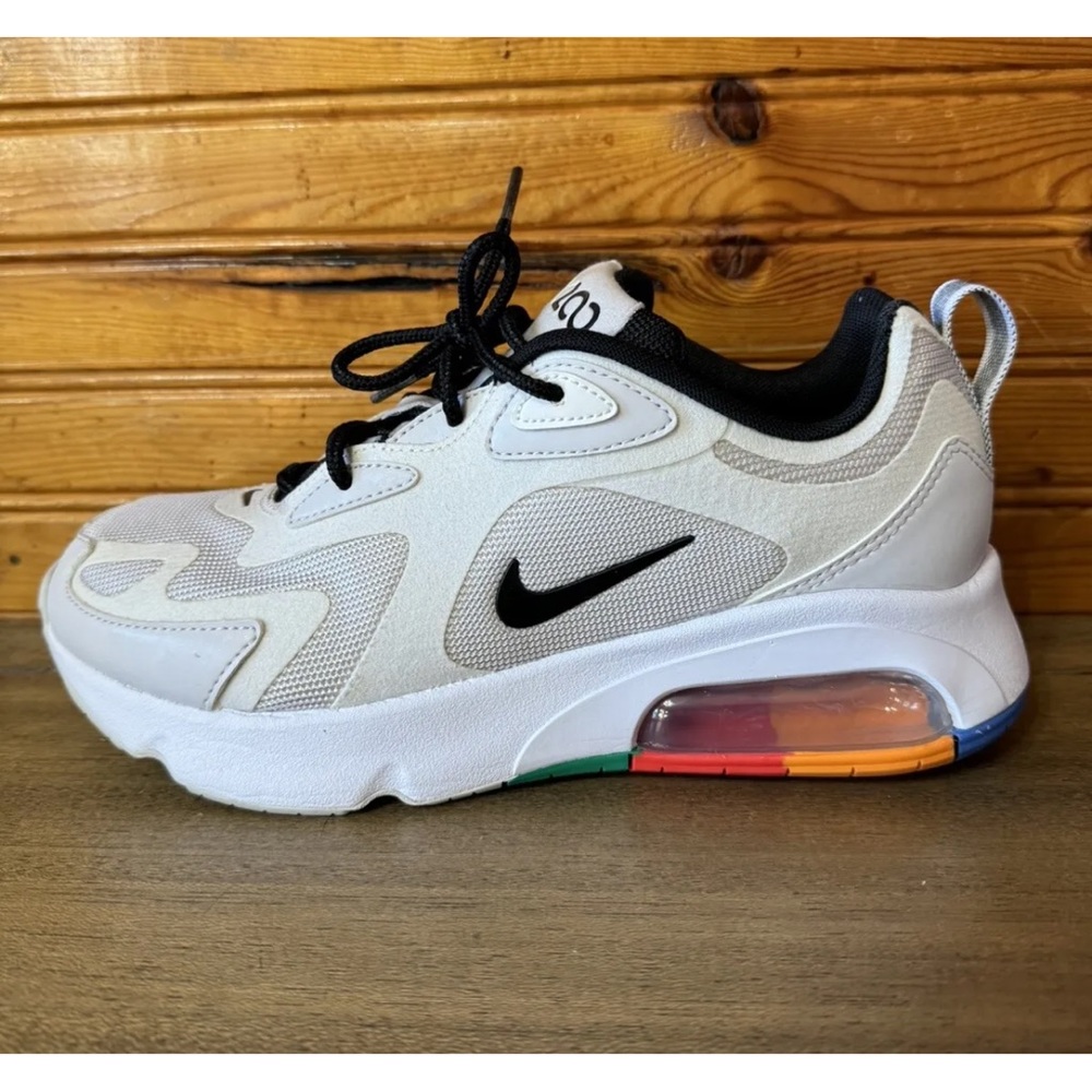 Nike Air Max 200 Vast Grey-Black-White-Pacific Blue Mens US Size 6.5 USED GOOD